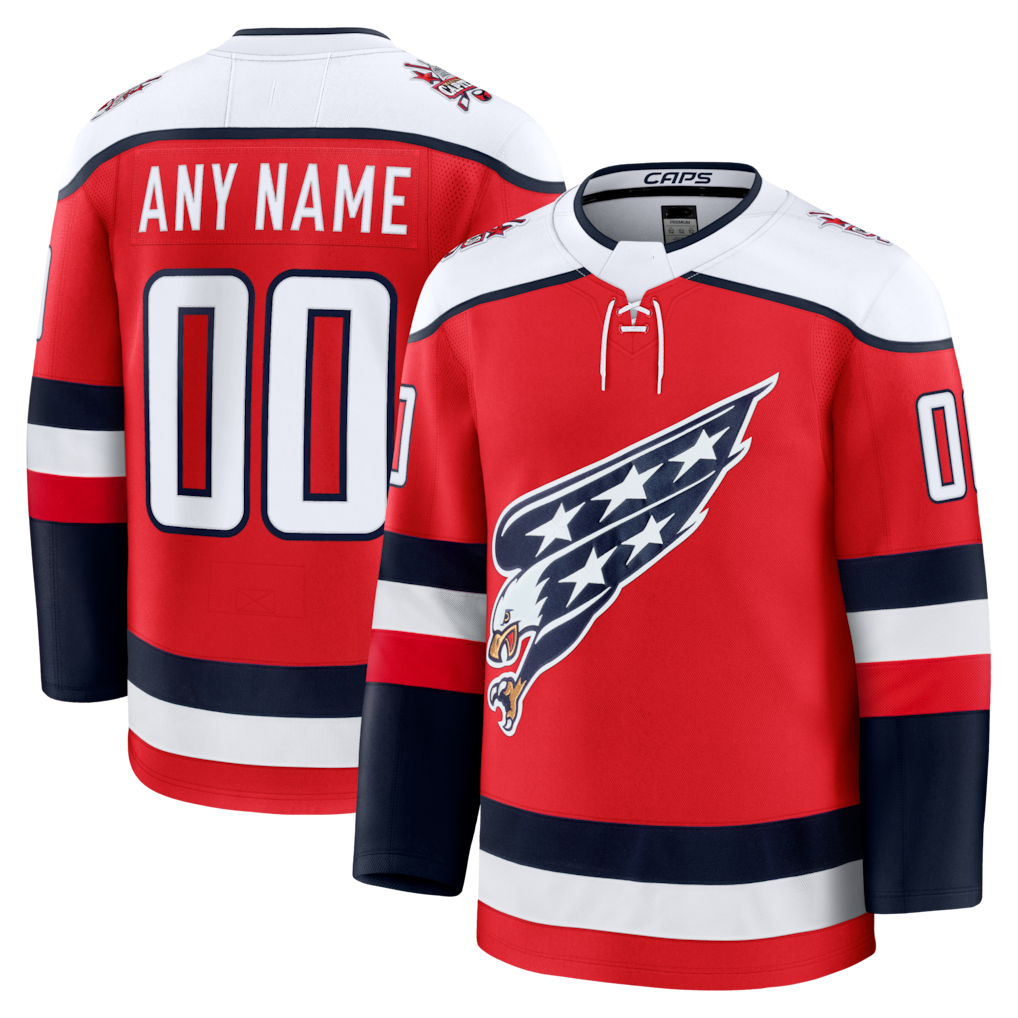 Kooe Custom W.Capitals Red Alternate Premium Jerseys