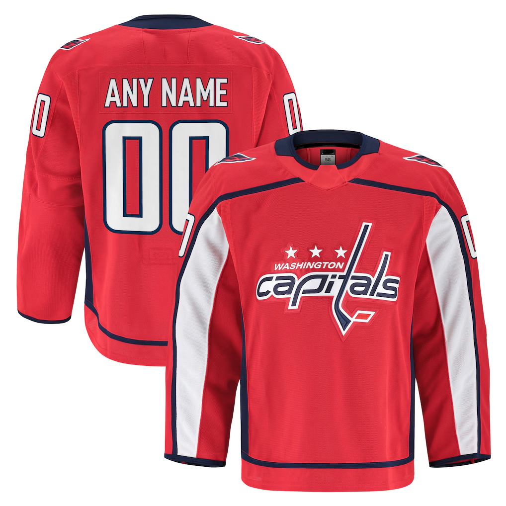 Kooe Custom W.Capitals Red Home Authentic Pro Jerseys