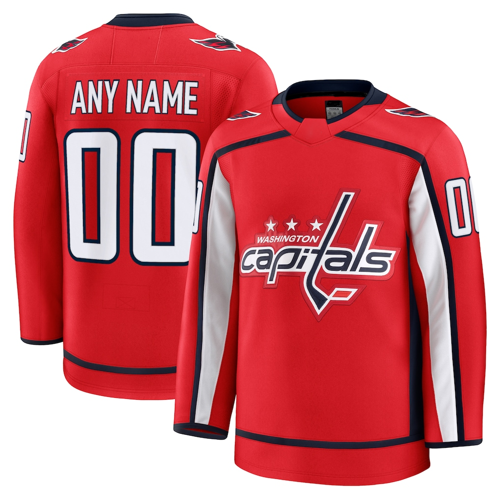 Kooe Custom W.Capitals Red Home Premium Jerseys