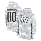 Kooe Custom W.Commanders Arctic Camo Limited Salute to Service Pullover Hoodies Game Any Name & Numbers Stitched Jerseys