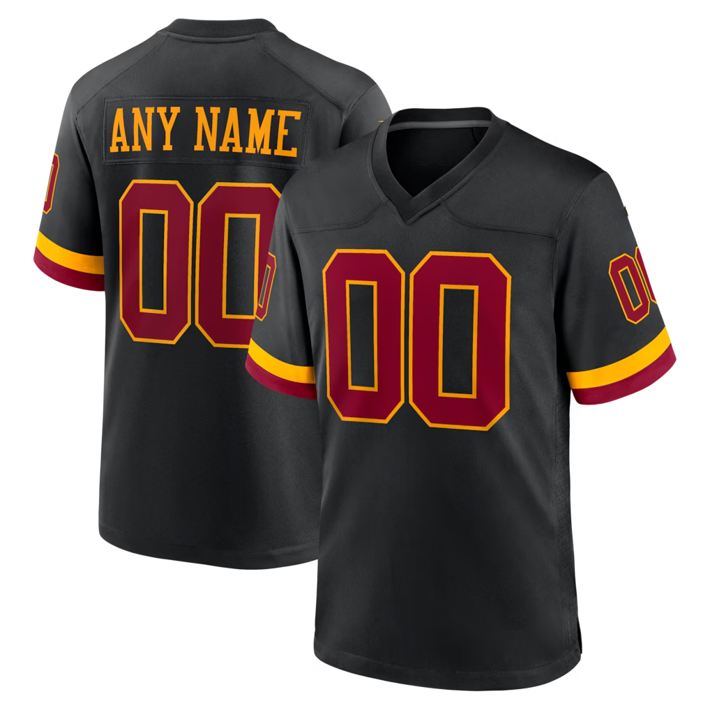 Kooe Custom W.Commanders Black Hail Raiser Alternate Game Stitched Jerseys