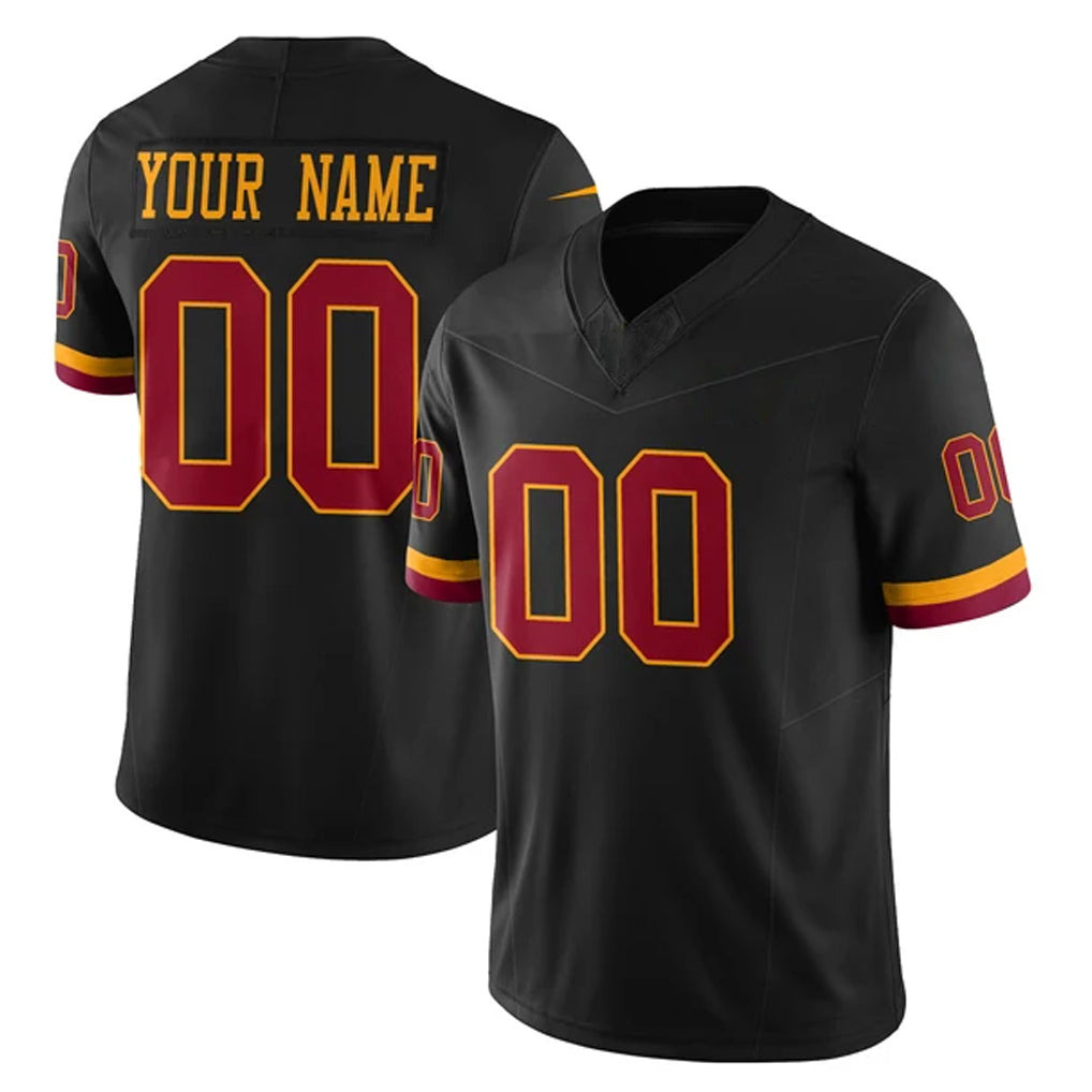 Kooe Custom W.Commanders Black Limited Vapor Home Game Any Name & Numbers Stitched Jerseys