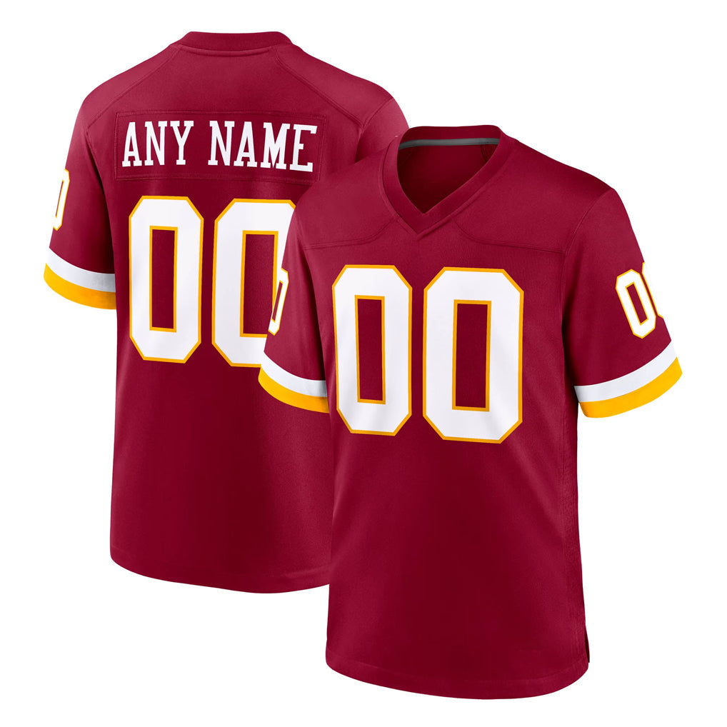Kooe Custom W.Commanders Burgundy Game Home Any Name & Numbers Stitched Jerseys