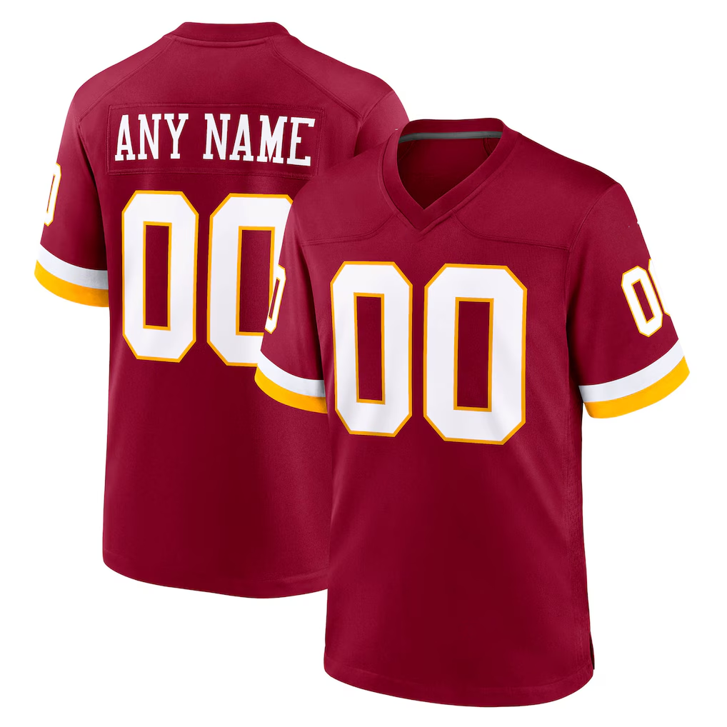 Kooe Custom W.Commanders Burgundy Game Stitched Jerseys