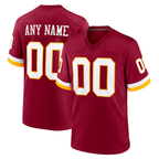 Kooe Custom W.Commanders Burgundy Game Stitched Jerseys