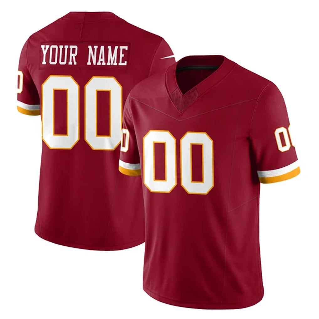 Kooe Custom W.Commanders Burgundy Limited Team Vapor F.U.S.E. Home Game Any Name & Numbers Stitched Jerseys