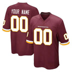 Kooe Custom W.Commanders Burgundy Team Color Home Game Any Name & Numbers Stitched Jerseys