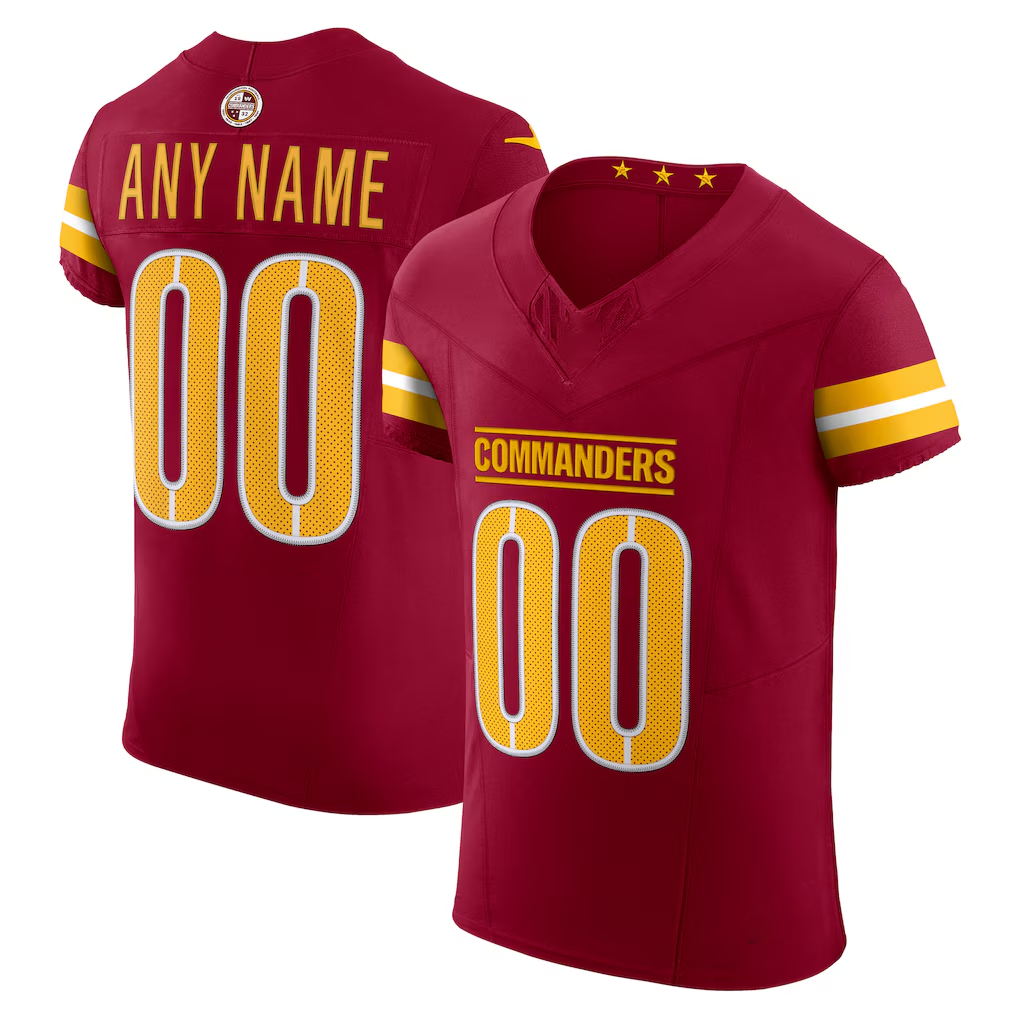 Kooe Custom W.Commanders Burgundy Team Vapor F.U.S.E. Elite Stitched Jerseys