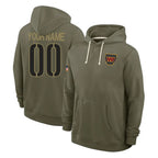Kooe Custom W.Commanders Olive Salute to Service Pullover Hoodies Limited Home Any Name & Numbers Stitched Jerseys