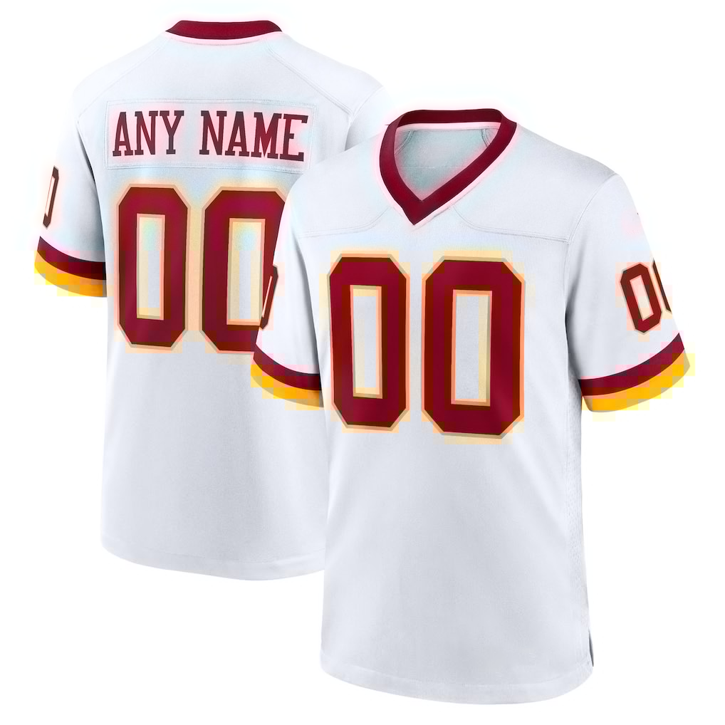 Kooe Custom W.Commanders White Game Super Bowl Era Stitched Jerseys
