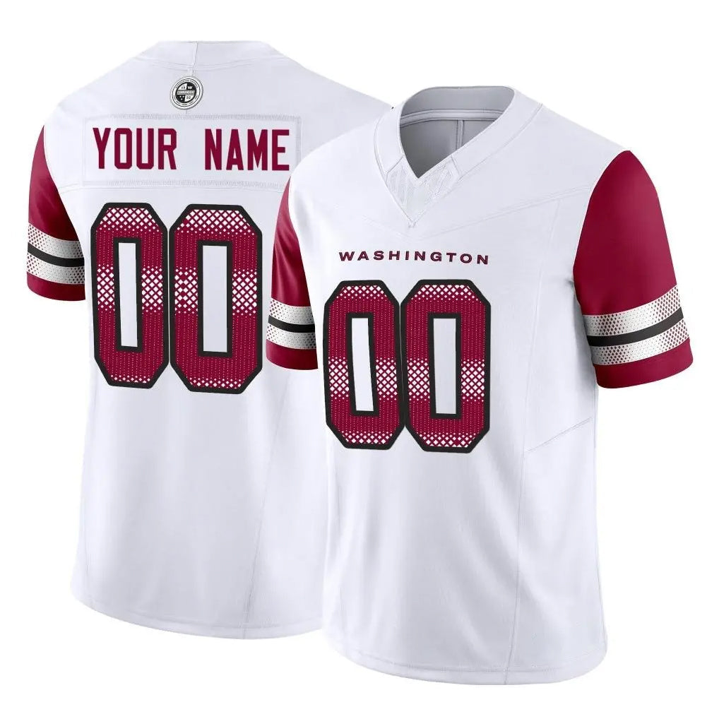 Kooe Custom W.Commanders White Vapor F.U.S.E. Limited Home Game Any Name & Numbers Stitched Jerseys