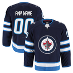 Kooe Custom W.Jets Navy Home Authentic Pro Jerseys
