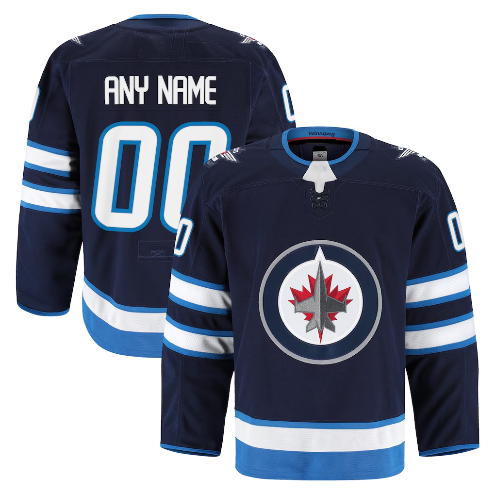 Kooe Custom W.Jets Navy Home Authentic Pro Jerseys