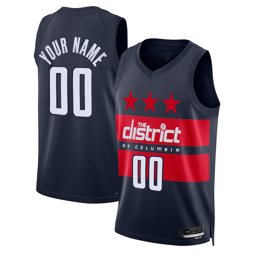 Kooe Custom W.Wizards Navy 2024-25 Swingman Jerseys - Statement Edition