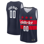 Kooe Custom W.Wizards Navy Fast Break Jerseys - Statement Edition