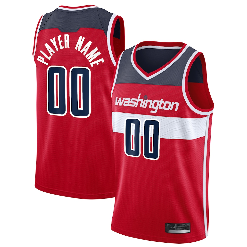 Kooe Custom W.Wizards Red 2020-21 Swingman Jerseys - Icon Edition