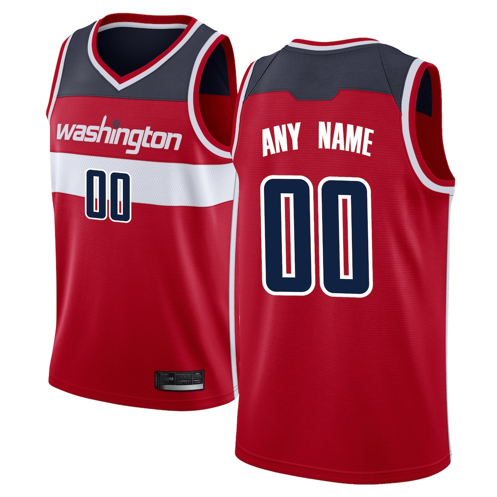 Kooe Custom W.Wizards Red Swingman Jerseys - Icon Edition