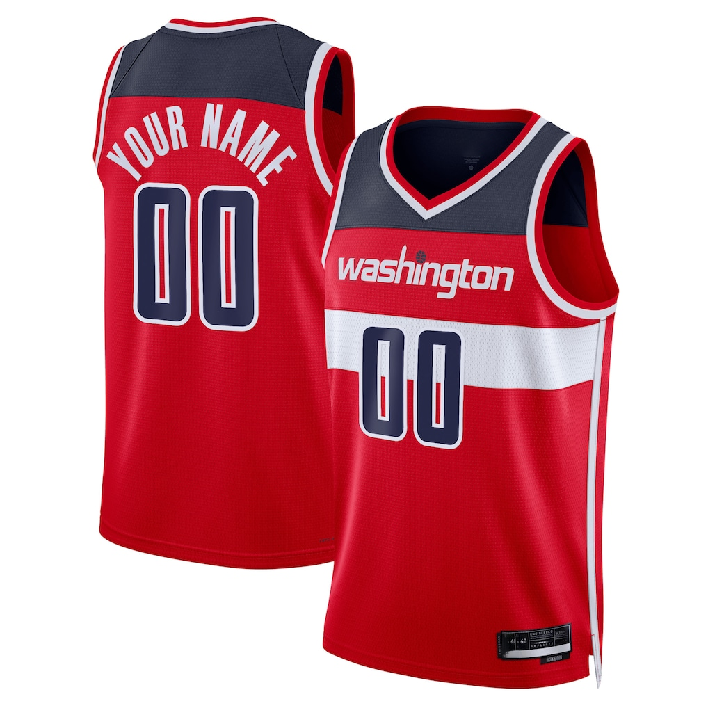 Kooe Custom W.Wizards Red Swingman Jerseys - Icon Edition
