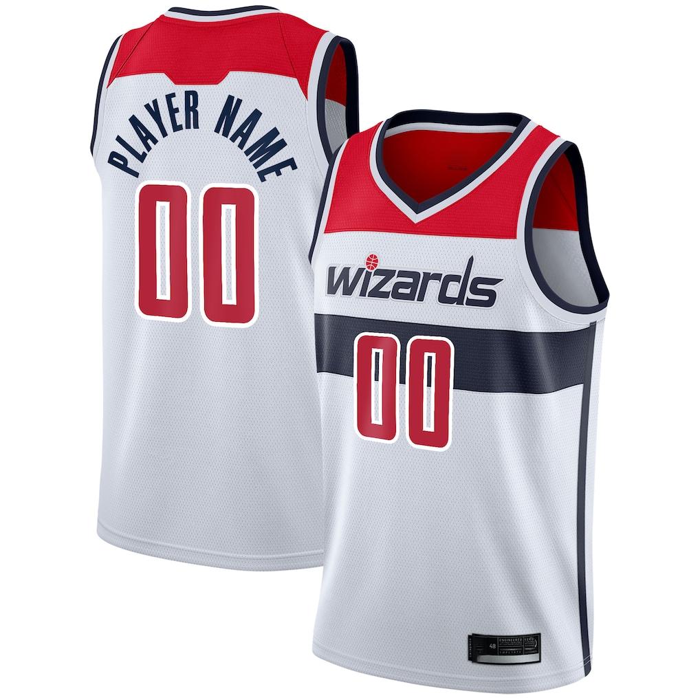 Kooe Custom W.Wizards White 2020-21 Swingman Jerseys - Association Edition