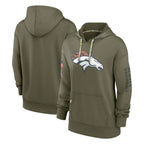 Kooe D.Broncos Olive Salute to Service Pullover Hoodies Limited Blank Player Stitched Jerseys