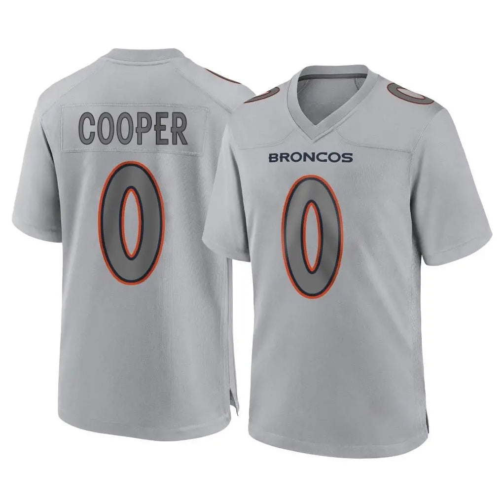 Kooe D.Broncos #0 Jonathon Cooper Player Gray Atmosphere Fashion Limited Game Stitched Jerseys