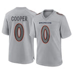 Kooe D.Broncos #0 Jonathon Cooper Player Gray Atmosphere Fashion Limited Game Stitched Jerseys