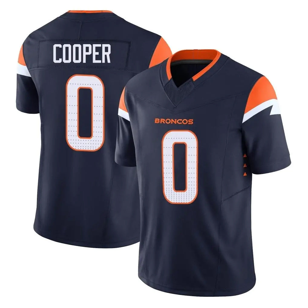 Kooe D.Broncos #0 Jonathon Cooper Player Navy Limited Vapor F.U.S.E. Home Game Stitched Jerseys