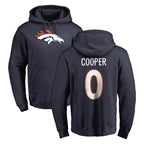 Kooe D.Broncos #0 Jonathon Cooper Player Navy Pullover Hoodie Limited Stitched Jerseys