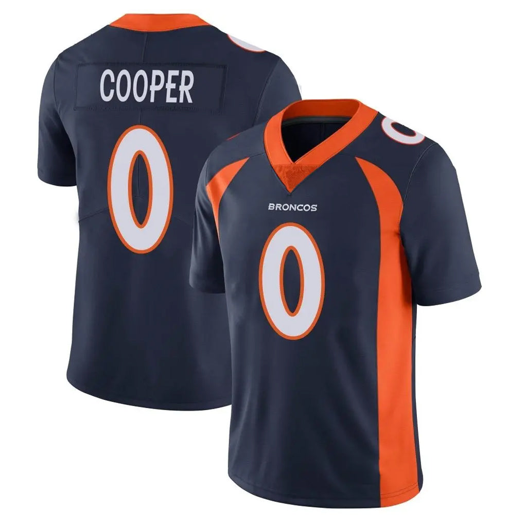 Kooe D.Broncos #0 Jonathon Cooper Player Navy Vapor Untouchable Limited Game Stitched Jerseys