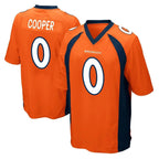 Kooe D.Broncos #0 Jonathon Cooper Player Orange Color Home Game Stitched Jerseys