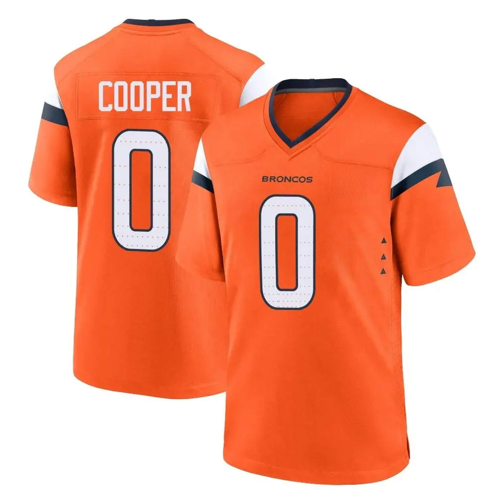 Kooe D.Broncos #0 Jonathon Cooper Player Orange Home Game Stitched Jerseys