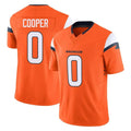 Kooe D.Broncos #0 Jonathon Cooper Player Orange Vapor F.U.S.E. Limited Home Game Stitched Jerseys
