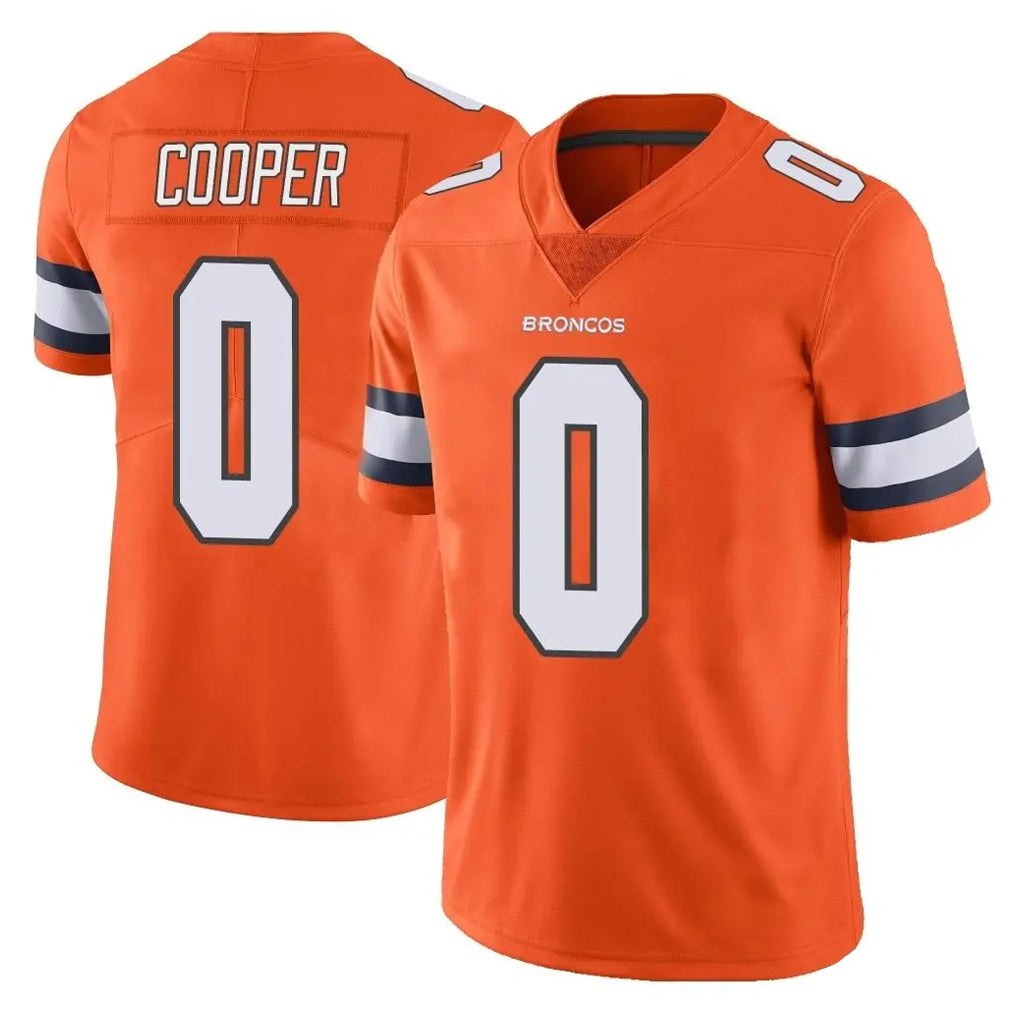 Kooe D.Broncos #0 Jonathon Cooper Player Orange Vapor Untouchable Limited Home Game Stitched Jerseys