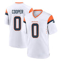 Kooe D.Broncos #0 Jonathon Cooper Player White Home Game Stitched Jerseys
