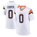 Kooe D.Broncos #0 Jonathon Cooper Player White Home Game Stitched Jerseys