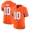 Kooe D.Broncos #10 Bo Nix Player Orange Vapor F.U.S.E. Limited Stitched Jerseys