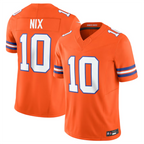 Kooe D.Broncos #10 Bo Nix Player Orange Vapor F.U.S.E. Limited Stitched Jerseys