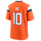 Kooe D.Broncos #10 Bo Nix Orange 2024 Draft First Round Pick Player Game Jersey American Stitched Jersey