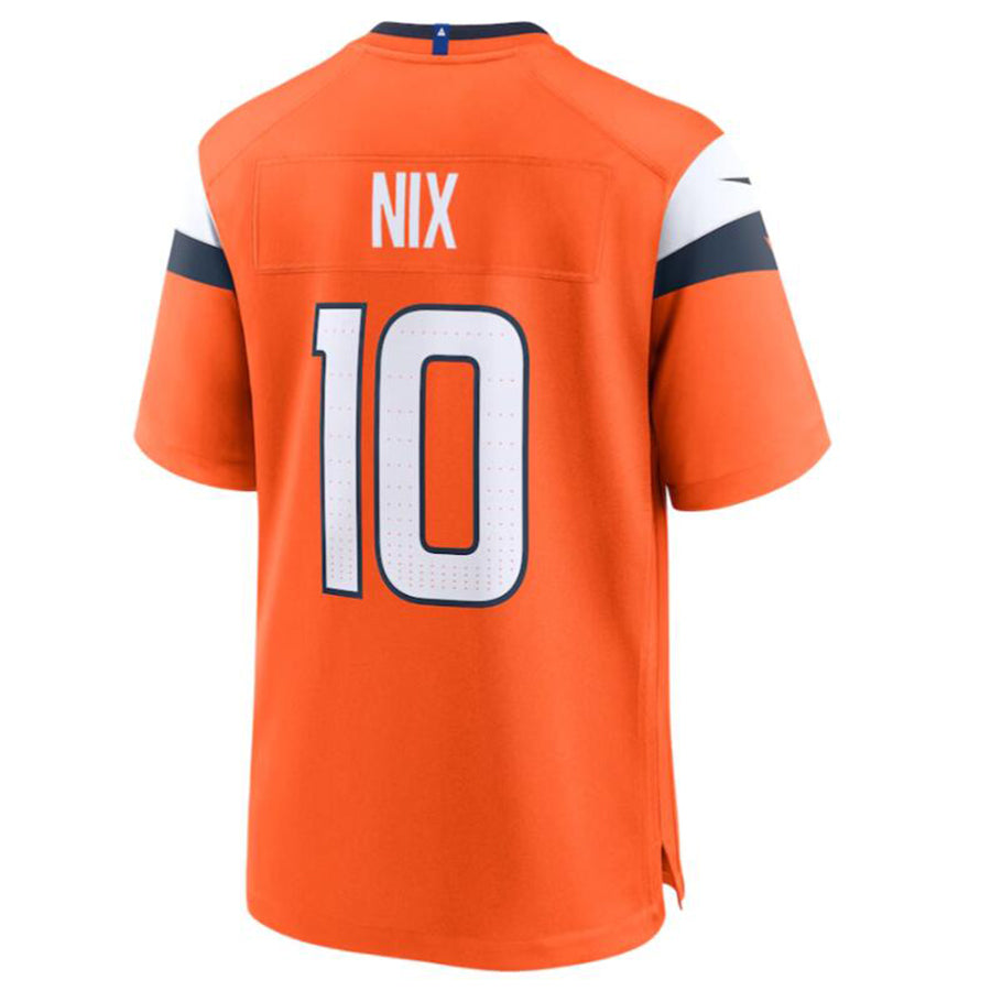 Kooe D.Broncos #10 Bo Nix Orange 2024 Draft First Round Pick Player Game Jersey American Stitched Jersey