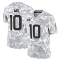 Kooe D.Broncos #10 Bo Nix Player Arctic Camo Salute To Service Limited Stitched Jerseys