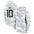 Kooe D.Broncos #10 Bo Nix Player Arctic Camo Salute to Service Hoodies Limited Game Stitched Jerseys