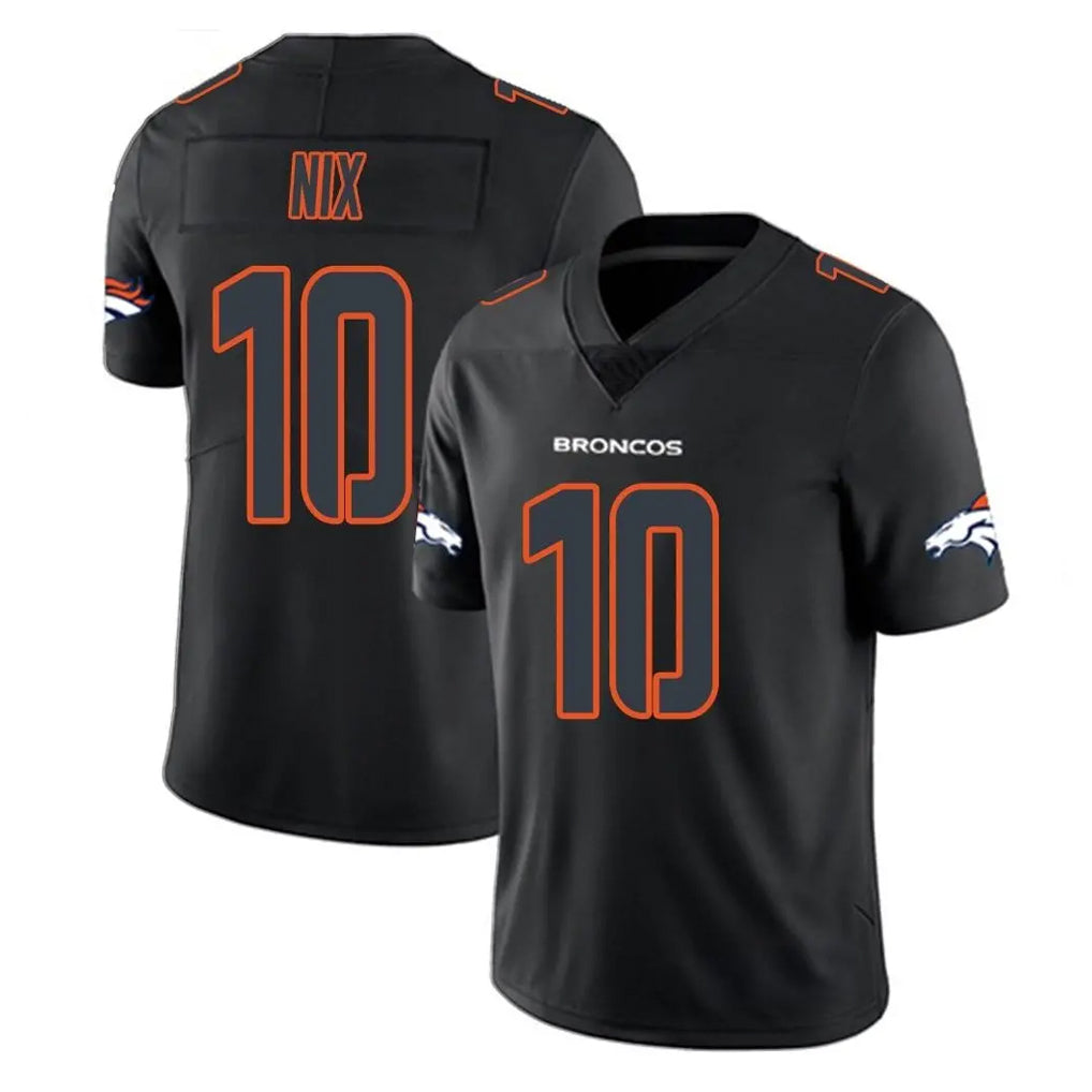 Kooe D.Broncos #10 Bo Nix Player Black Impact Limited Game Stitched Jerseys