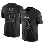 Kooe D.Broncos #10 Bo Nix Player Black RFLCTV Limited  Jerseys