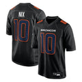 Kooe D.Broncos #10 Bo Nix Player Carbon Black Fashion Limited Game Stitched Jerseys