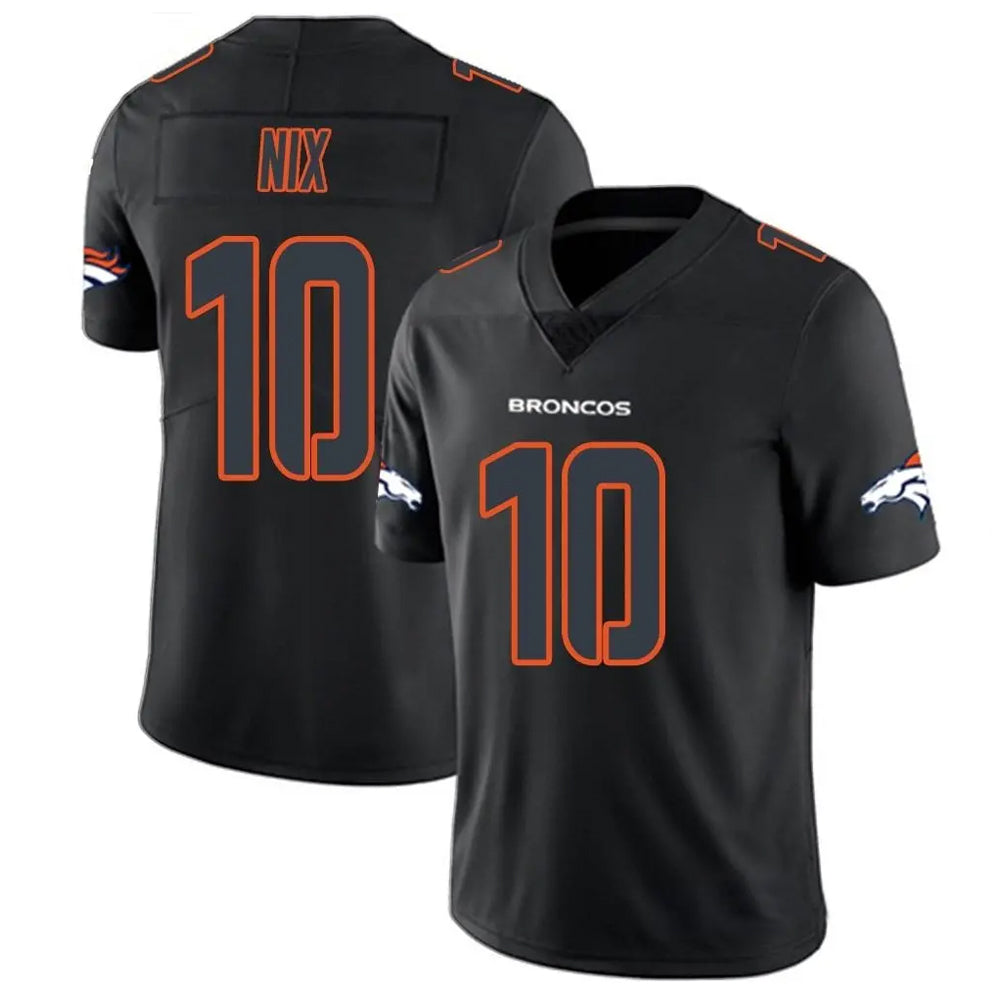Kooe D.Broncos #10 Bo Nix Player Limited Black Impact Jerseys