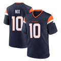 Kooe D.Broncos #10 Bo Nix Player Navy Home Game Stitched Jerseys