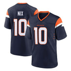 Kooe D.Broncos #10 Bo Nix Player Navy Home Game Stitched Jerseys
