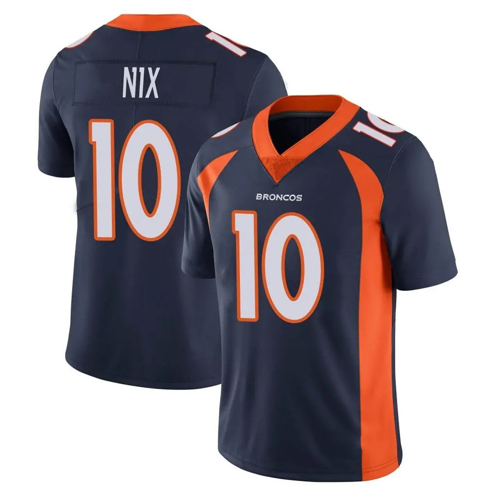 Kooe D.Broncos #10 Bo Nix Player Navy Vapor Untouchable Limited Game Stitched Jerseys