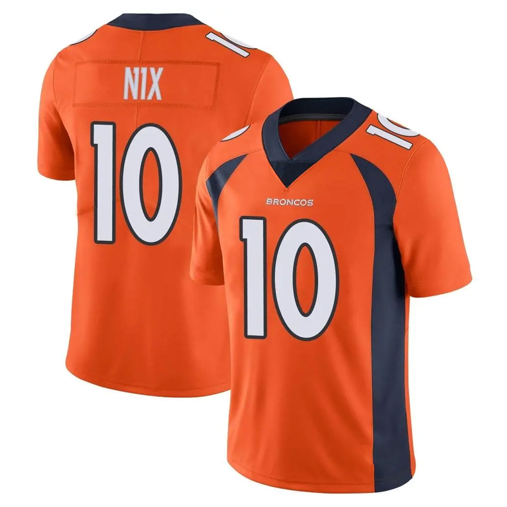 Kooe D.Broncos #10 Bo Nix Player Orange Color Vapor Untouchable Limited Game Stitched Jerseys