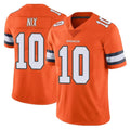 Kooe D.Broncos #10 Bo Nix Player Orange Vapor Untouchable Limited Home Game Stitched Jerseys